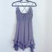 Free People Dresses | Free Poeple Odella Slip Lace Bodice Strappy Ruffle Hem Dress Sz M | Color: Purple | Size: M