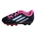 Adidas Shoes | Adidas Black White Pink Youth Kids Girls Soccer Cleats Shoes Size 12 | Color: Black/Pink | Size: 12 Little Kids
