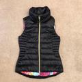 Lilly Pulitzer Jackets & Coats | Lilly Pulitzer Puffer Vest Womens Size Small Black Down Feather Zip Up Packable | Color: Black | Size: S