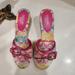 Coach Shoes | Coach "Perry" Sz 6.5 Open Toe Heel Sandal | Color: Pink/Yellow | Size: 6.5