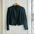 Nine West Jackets & Coats | Nine West Black Leather Jacket | Color: Black | Size: 2