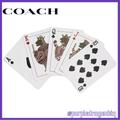 Coach Games | Coach Signature Playing Cards In Gift Box Nwt | Color: Cream/Red | Size: ~3.5” X ~2.5”
