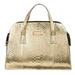 Michael Kors Bags | Michael Kors Metallic Gold Python Gia /Gold Tone Hardware Dual Flat Handbag | Color: Gold | Size: Large