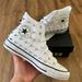Converse Shoes | Converse Ctas Hi Top White Studded Lace Up Shoes Sneakers Women’s 7 New In Box | Color: Silver/White | Size: 7