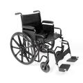 Ugo Atlas Heavy Duty Steel Self Propelled Wheelchair, Bariatric Folding Wheelchair with Extra Wide 20-26" Seat (22")
