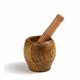 Wooden Garlic Grinder & Multi-purpose Mortar Pestle Set - Size: Large Revitalize your culinary adventures with our versatile wooden mortar and pestle set. Perfect for grinding garl