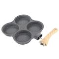 WBDHEHHD Egg Pan Omelette Pan, 4 Hole Omelet Pan, Pancake Pan, Frying Pans Breakfast Pancake Maker for Induction Cooker Gas Stove for Fried Egg, Burger, Breakfast Pancake Making