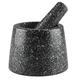 Premium Natural Granite Pestle and Mortar Set - Solid, Durable, and Easy-to-Use Spice Herb Seed Salt and Pepper Grinder for Grinding Paste