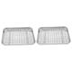 PartyKindom 2pcs Bakeware Set Cooling Rack Baking Pans Baking Pan with Rack Baking Pan for Oven Stainless Roasting Pan with Rack Restaurant Plate Oven Tray Metal Stainless Steel Frying Pan