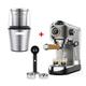 Semi Automatic 20 Bar Coffee Maker Machine by with Milk Steam Frother Wand for Espresso Cappuccino Latte and Mocha Coffee Machines (Color : CM7008 N BCG300, Size : UK)
