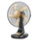 Rechargeable Fan, Table Fan, Camping Fan, Travel Fan, Battery Operated, 7-12 H Running Time, Standing Fan, Oscillating Cooling (Gold)