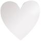 Mungai Mirrors 30cm Heart Acrylic Mirror, Silver, 1018