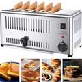 2500W Electric Toaster Machine, 6 Slice Toaster Commercial Stainless Steel Toaster, Hand Pop-Up Toasters, for Various Bread Types, Five Speed Adjustable