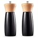 Refillable Pepper Mill Manual Salt and Spice Mills, Refillable Salt and Pepper Shaker, Easy to Fill, Set of 2 Salt Peppercorn Shakers (Color : Schwarz)