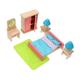 VICASKY 3 Sets Play House Toy Children Toys Playset Mini House Furniture Mini House Accessories Children’s Toys Wooden Playset Bedroom Furniture Childrens Toys Mini Decor Mini Cabinet