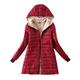 Leadrop Female Outwear Stylish Windproof Women Woolen Coat Autumn Clothing Red L