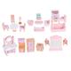 TOYANDONA 1 Set Wooden Doll House Furniture Miniature Furniture Dollhouse Stuff Wooden Dollhouse Wooden Dolls House Toys 1: 12 Scale Room Kit Child Tables and Chairs Bamboo Pink Beech