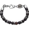 Diesel Bracelet for Men Beads, 18 cm - 19.5 cm black Semi-Precious Bracelet, DX1163040