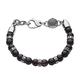 Diesel Bracelet for Men Beads, 18 cm - 19.5 cm black Semi-Precious Bracelet, DX1163040