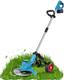 ZbOLi 8 Inch Electric 850W Electric Grass Trimmer with Battery 3000mAh,Battery Strimmer Brushless Motor with Blades, Detachable Wheels, for Mowing Edging Sawing Cutting of Lawn Shrubs