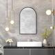 Bathroom Mirror Wall Mirror Compatible with Bathroom , 20 * 28" Arched Bathroom Mirror, Gold Frame Wall Mirror, Entryway Decorative Mirror, Premium Vanity Mirror, Fashion Makeup Mirror Compatible with