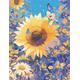 5D Diamond Painting Kits for Adults Sunflower Diamond Art Painting Kits, DIY Full Square Drill Diamond Art for Kids Butterfly, Diamond Dots Crystal Art Kits for Adults for Wall Room Decor Gift 70x92cm