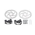 plplaaoo Bike Disc Brake Kit Front Back Calipers 160mm Rotors Aluminium Alloy Disc Brake Sets with Hex Wrench and Screw for Mountain Bike, 2Pcs Front and Back Disc Brake Kit,