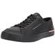 Tommy Hilfiger Men's Corporate Vulc Leather FM0FM04953 Vulcanized Sneaker, Black (Black), 9 UK