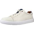 Clarks Cambro Low, mens Low-Top Sneakers, White leather, 9.5 UK (44 EU)