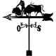 Garden Wind Vane Stainless Steel Weather Vane Durable Garden Stake Easy Installation Roof Wind Vanes for Outdoor Farm and Garden Decoration-Style1 (Style1)