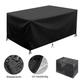 Patio Furniture Covers Waterproof 400x310x100cm/LxWxH Rattan Covers Waterproof/Garden Furniture Covers Heavy Duty Oxford Polyester Waterproof Covers Outdoor Rattan Cube Garden Furniture -Black