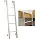 White Bunk Bed Ladder Universal Hook-on Ladder for Rv Trailer, Metal Hanging Step Ladder - 116cm/130cm/140cm/150cm, Dorm Loft Replacement Ladder (Size : 130cm(51"))