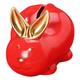 ibasenice 3pcs Rabbit Piggy Bank Bunny Money Jar Money Jar Chinese Gifts Playset Coin Saving Jar Rabbit Model Kid Piggy Bank Babies Toys Ceramics Ornaments Red Aldult