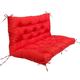 JhLwARes Porch Swing Cushion with Ties Garden Bench Cushion 2-3 Seater Waterproof Thicken 4" Patio Furniture Replacement Cushions Outdoor Lounger Loveseat Overstuffed Mats,Red-47x40In