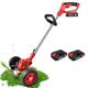 Electric Hedge Trimmer, 24V Electric Cordless Grass Trimmer Lawn Mower Hedge Trimmer Adjustable Handheld Garden Power Pruning Cutting Power With Wheels Easy to Start and Handle, for Pruning Branches