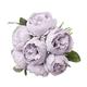 Artificial flowers 7Head Artificial Peony Silk Flower Leaf Bouquet Home Floral Wedding Garden Decor (Color : Light pink) (Light G)