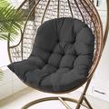 GOFOHIMI Egg Chair Cushion Swing Hanging Chair Cushion Thicken Hanging Basket Egg Chair Waterproof Heavy Duty Swing Chair Cover with Zipper Seat Cushion for Garden Outdoor Indoor Patio Black,110x80cm