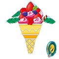 WAOCEO kites Easy Flying Ice Cream Kite Set Adult Kites Breeze Easy Flying Kite 400m Kite Line Outdoor Sports Children Kite Stunt kite (Color : Strawberry Ice Cream Kite)