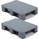 MekUk Plastic Pallets Plastic Pallet Warehouse Goods Storage Platform Moisture Proof Pallet For Warehouse, Garage, Kitchen for Kennel, Garden, Basement, Patio (Color : Gray-2pcs, Size : 80x60x12cm)