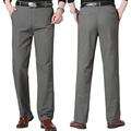 SUKORI Mens Joggers Mens Pants Cotton Casual Stretch Male Trousers Man Long Straight Plus Size Suit Pant (Color : Dark Grey, Size : 40)