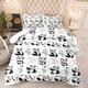 Coverless Duvet Brown Green Panda Coverless Duvet King Size Microfiber Bedspreads King Size Lightweight Quilted Bedspreads All Seasons Comforter Soft Quilted Throw+2 Pillowcases(50x75cm) 228x228cm