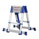 Ladder,Telescopic Extendable Ladder Aluminum Telescopic Extension Ladder Portable Multi-Purpose Folding, Telescoping Extendable Ladder for Home Loft Office Engineering,2.65M+2.65M (3.25m+3.2