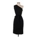 Eva Mendes by New York & Company Casual Dress - Wrap: Black Solid Dresses - Women's Size 2