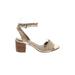 Aldo Sandals: Gold Shoes - Women's Size 6 1/2