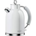 ASCOT Electric Kettle, Stainless Steel Electric Tea Kettle Gifts for Men/Women/Family 1.5L 2200W Retro Tea Heater & Hot Water Boiler, Auto Shut-Off Boil-Dry Protection (White)