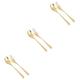 OUNONA 3 Sets Brass Fork Spoon Dinnerware Spoons Gold Cutlery Kit Party Cutlery Dinner Fork Kitchen Utensil Reusable Tableware Kit Western Food Cutlery Western Food Tableware Cafe Mint