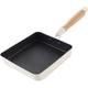 QIANGT Frying pan Omelette pan Angular Design with Wood Ergonomic Handle, Ideal for Frying Vegetables, braising Meat, Frying Eggs Pot