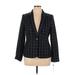 Tommy Hilfiger Blazer Jacket: Blue Checkered/Gingham Jackets & Outerwear - Women's Size 14