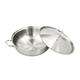 304 Stainless Steel Wok, Frying Pan with Lid, Stainless Steel Wok Pan, Wok Pan with Lid, Stir-Frying Pan, for use with Induction Stoves, Gas Stoves, Electric Stoves, Halogen Stoves (30cm)