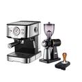 BAFFII Semi Automatic Coffee Machine Cafetera 20 Bar Espresso inox Expresso Cappuccino Hot Water Steam Temperature Display Coffee Machines (Color : H5 G1 Tamper Mat, Size : UK)